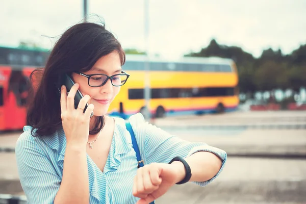 Woman use smartphone in daily life