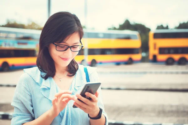 Woman use smartphone in daily life