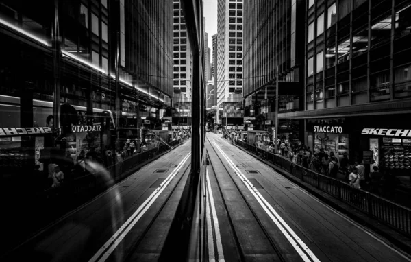 Hong Kong Buildings Archtitecture Black White Image — Stock Photo, Image