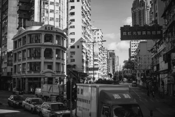 香港の建物 Archtitecture 黒と白のイメージ — ストック写真