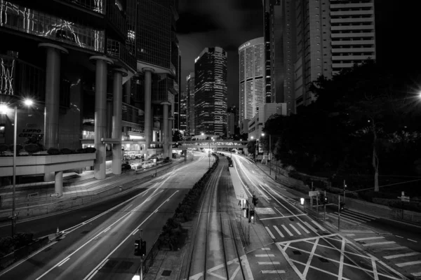 Edificios Hong Kong Arqueología Imagen Blanco Negro — Foto de Stock