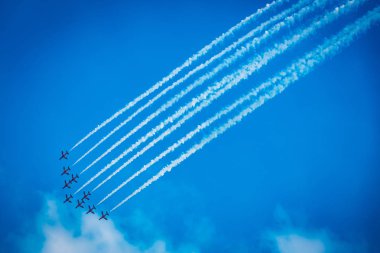 Açık mavi gökyüzü, Aero gösterisi sırasında gündüz