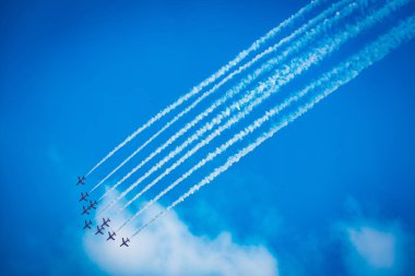 Açık mavi gökyüzü, Aero gösterisi sırasında gündüz