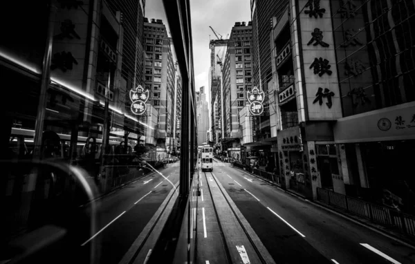 Гонконг Будівель Archtitecture Чорно Біле Зображення — стокове фото