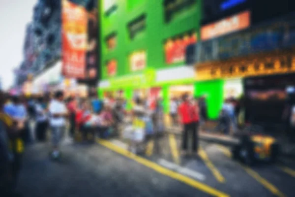 Strada Sovraffollata Con Case Negozi Nov 2016 Tsim Sha Tsui — Foto Stock