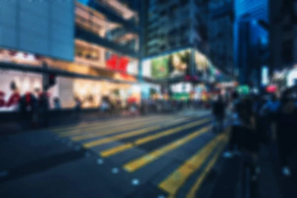 stock image Aug 10, 2017 - Tsim Sha Tsui, Hong Kong : View of street with crowd of people