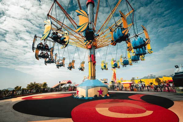 Hong Kong Novembre 2018 Parc Attractions Avec Carrousels Pendant Journée — Photo