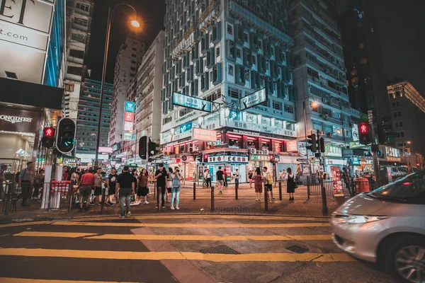 Ağustos 2017 Tsim Sha Tsui Hong Kong Nsan Kalabalığı Ile — Stok fotoğraf