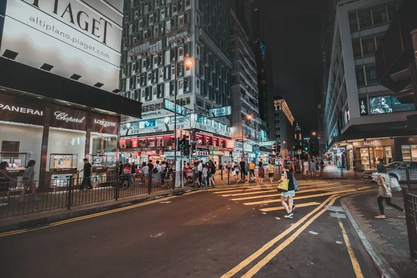 Ağustos 2017 Tsim Sha Tsui Hong Kong Nsan Kalabalığı Ile — Stok fotoğraf