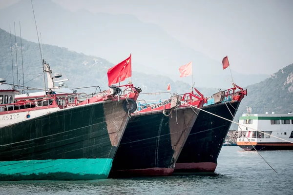 Puerto Con Barcos Barcos Durante Día Hong Kong — Foto de Stock