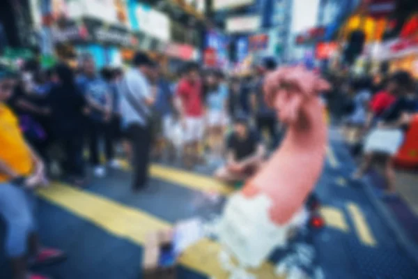 Strada Sovraffollata Con Case Negozi Nov 2016 Tsim Sha Tsui — Foto Stock