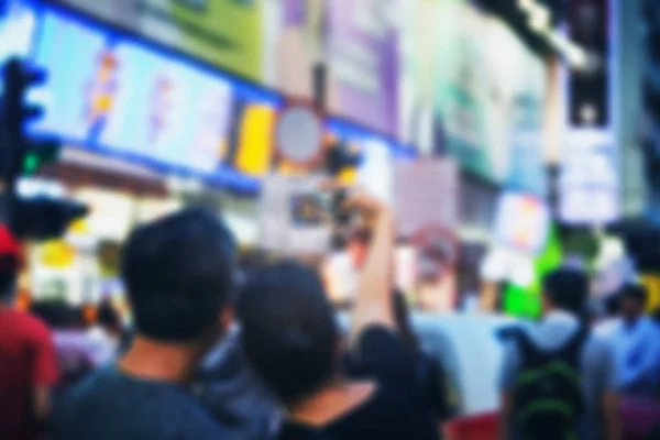 住宅やお店 2016 尖沙咀 香港で混雑した通り — ストック写真