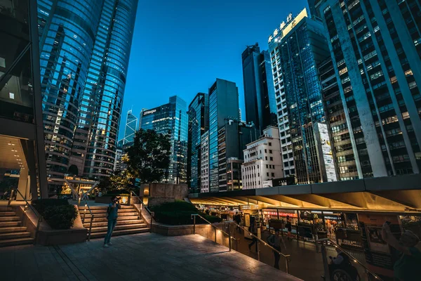 Ago 2017 Tsim Sha Tsui Hong Kong Vista Rua Com — Fotografia de Stock