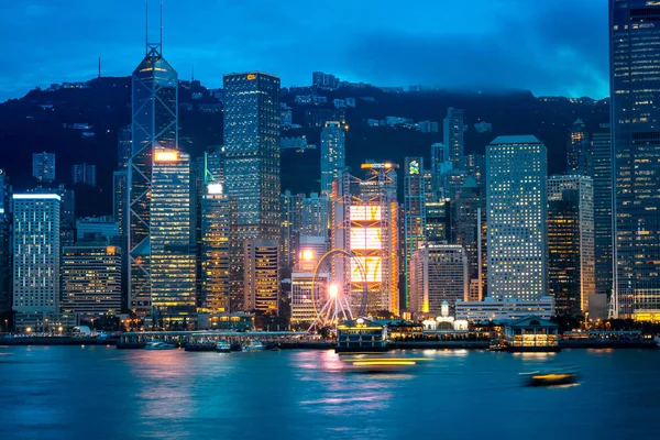 Traveling Asia City Hong Kong China View Skyscrapers Water — Stock Photo, Image