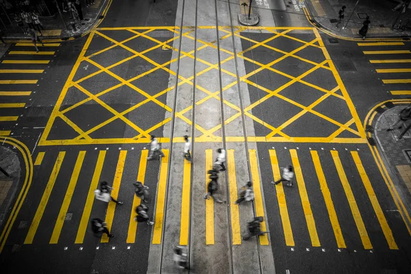 Vista de rua da famosa Nathan Road de Hong Kong — Fotografia de Stock