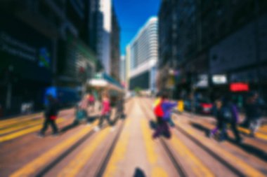 10 Ağustos 2017 - Tsim Sha Tsui, Hong Kong: İnsan kalabalığı ile sokak görmek