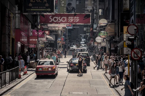 Overcrowded Street Houses Shops Nov 2016 Tsim Sha Tsui Hong — Stock Photo, Image