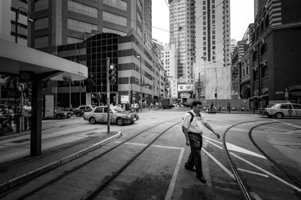 Hong Kong Buildings Archtitecture Black White Image — Stock Photo, Image