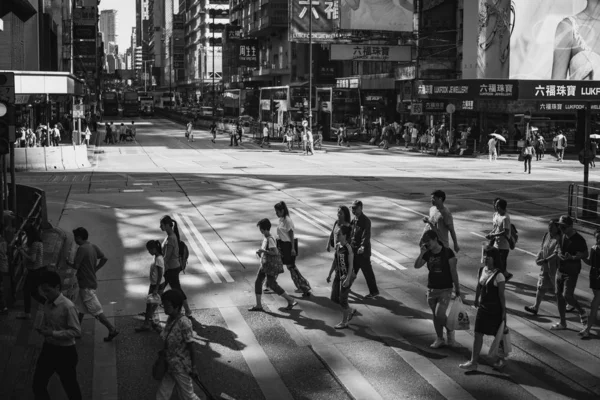 Bâtiments Architecture Hong Kong Image Noir Blanc — Photo