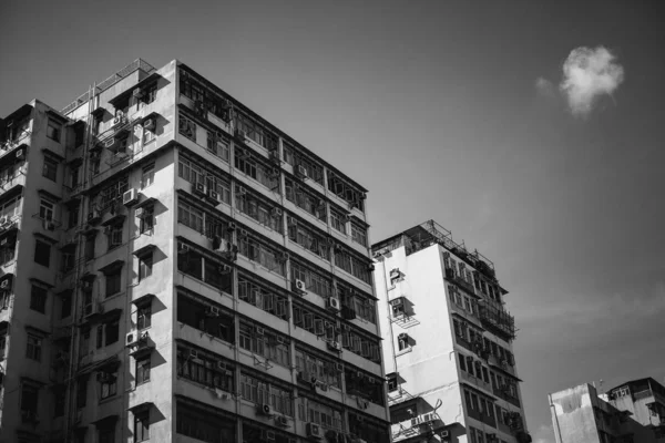 Bâtiments Architecture Hong Kong Image Noir Blanc — Photo