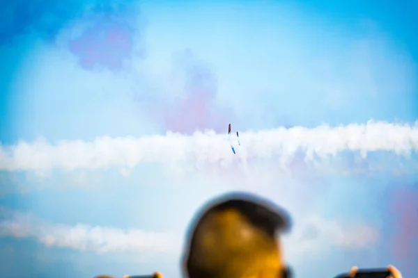 Aero Show Cielo Azul Claro Durante Día —  Fotos de Stock