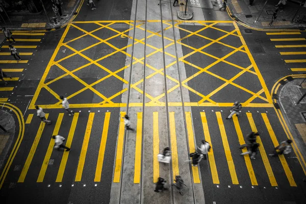 Vista de rua da famosa Nathan Road de Hong Kong — Fotografia de Stock