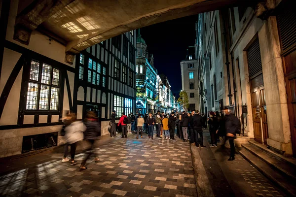 Londyn Listopada 2017 Regent Street Urządzone Boże Narodzenie Nowy Rok — Zdjęcie stockowe