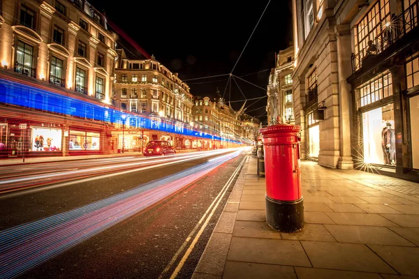 Londyn Listopada 2017 Regent Street Urządzone Boże Narodzenie Nowy Rok — Zdjęcie stockowe