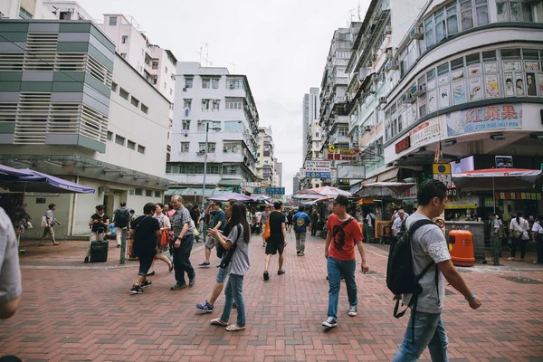 Straßenansicht von hong kong berühmten nathan road — Stockfoto