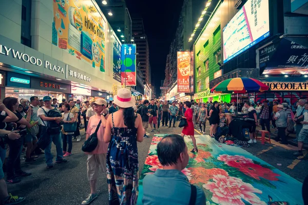 Ago 2017 Tsim Sha Tsui Hong Kong Vista Rua Com — Fotografia de Stock