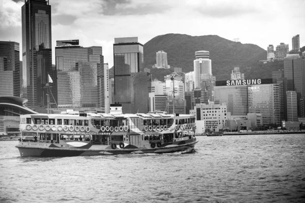 Viajar Por Asia City Hong Kong China Vista Edificios Contra — Foto de Stock