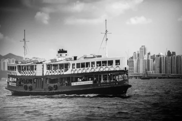 Reisen Eine Asiatische Stadt Hongkong China Blick Auf Wolkenkratzer Gegen — Stockfoto