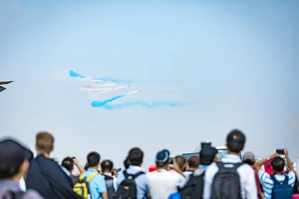 Show Aero Céu Azul Claro Durante Dia — Fotografia de Stock