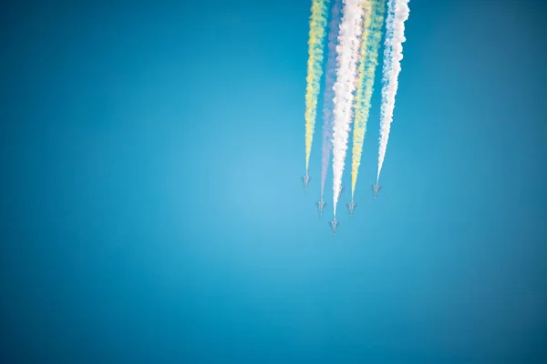 Aero Show Clear Blue Sky Daytime — Stock Photo, Image