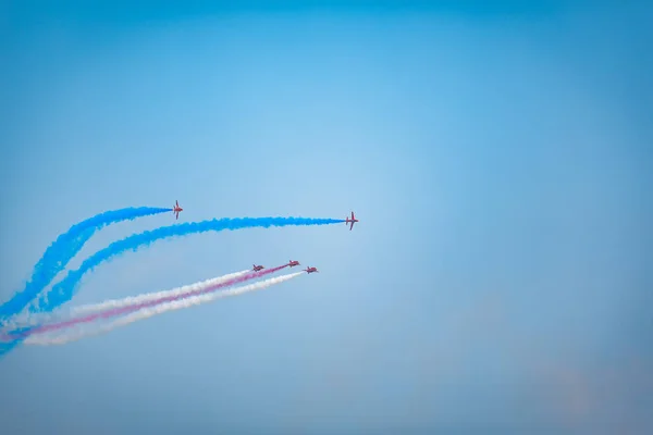 Aero Show Heldere Blauwe Hemel Overdag — Stockfoto