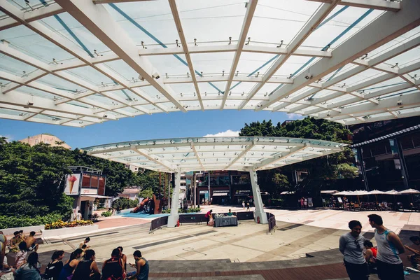 Centro Comercial Moderno Hong Kong Vista Interior — Foto de Stock