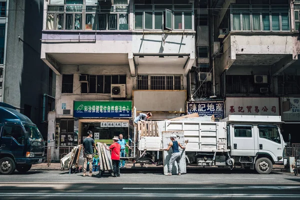 Street People Transport Daytime Hong Kong — Stock Photo, Image