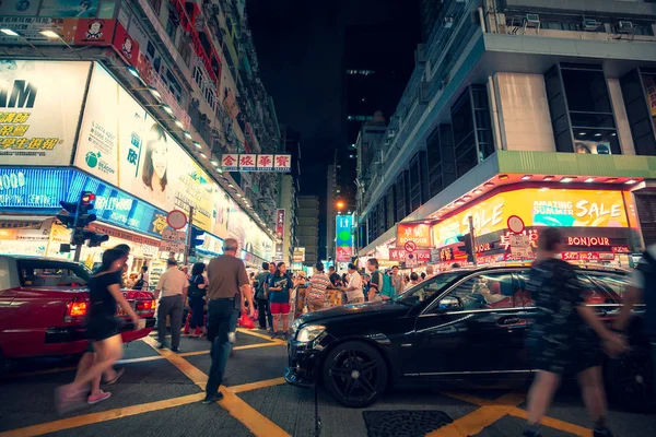 Aug 2017 Tsim Sha Tsui Hong Kong Uitzicht Straat Met — Stockfoto