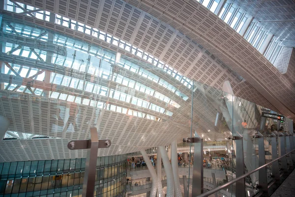 Interior View Airport Terminal Hong Kong Royalty Free Stock Photos