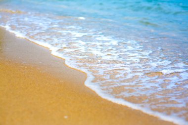 dalgalı okyanus ve kumlu plaj