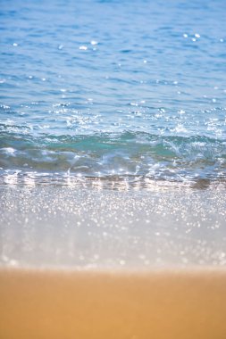 dalgalı okyanus ve kumlu plaj