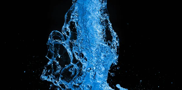 Färgat Vatten Stänk Svart Bakgrund — Stockfoto
