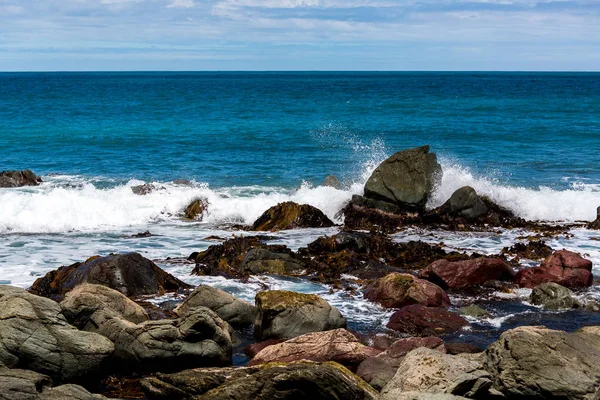 Seascape Świetny Widok Faliste Wody Brzegu — Zdjęcie stockowe