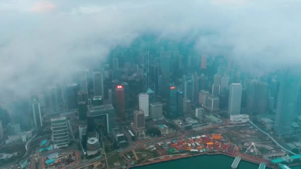 Central Χονγκ Κονγκ Δεκ 2019 Αεροφωτογραφία Περιοχή Κεντρικό Χονγκ Κονγκ — Αρχείο Βίντεο