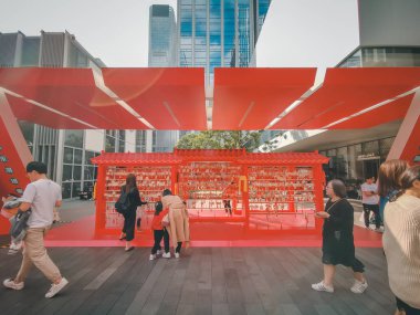 Shenzhen, Çin - 14 Şubat 2019: alışveriş merkezi ve modern MIXc, Shenzhen mimarilerde