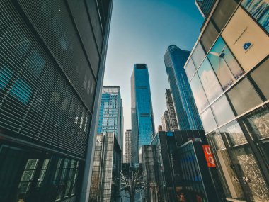 Shenzhen, Çin - 14 Şubat 2019: alışveriş merkezi ve modern MIXc, Shenzhen mimarilerde