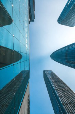 Shenzhen, Çin - 25 Ocak, 2019: görünümü Shenzhen Çin kaynakları karargahı, dünyalar 56 gökdelenler 350m kadar yakın. 