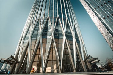 Shenzhen, Çin - 25 Ocak, 2019: görünümü Shenzhen Çin kaynakları karargahı, dünyalar 56 gökdelenler 350m kadar yakın. 