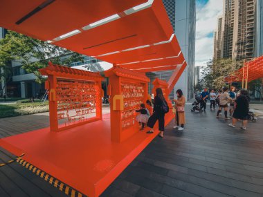 Shenzhen, Çin - 14 Şubat 2019: alışveriş merkezi ve modern MIXc, Shenzhen mimarilerde