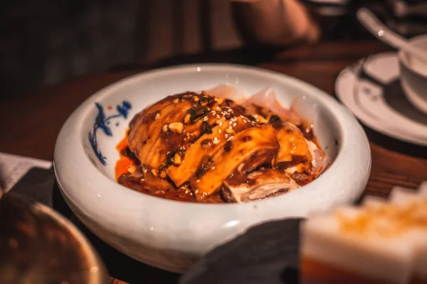 Харчування Китайському Ресторані — стокове фото
